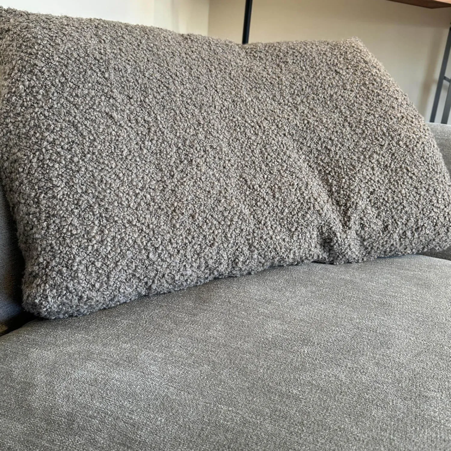 COR Ecksofas|Ecksofa Mell Lounge Stoff 8143 Taupe Grau Füße Verchromt Mit Kunststoffgleitern