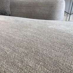COR Ecksofas|Ecksofa Mell Lounge Stoff 8143 Taupe Grau Füße Verchromt Mit Kunststoffgleitern