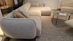 Freifrau Ecksofas|Ecksofa Mia Stoff Sahco Safire 4 0007 Creme Grau ohne Kissen