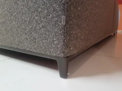 B&B Italia Ecksofas|Ecksofa Michel Club Stoff Laveno Schiefer Grau Gestell Metall Schwarz Lackiert