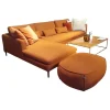 Rolf Benz Ecksofas|Ecksofa Mioko Stoff 24 Kupferbraun mit 5 Kissen