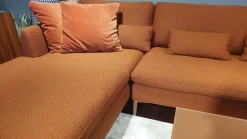 Rolf Benz Ecksofas|Ecksofa Mioko Stoff 24 Kupferbraun mit 5 Kissen
