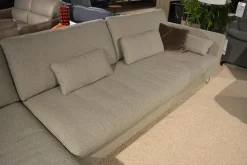 Rolf Benz Ecksofas|Ecksofa Mioko Stoff 24.351 Steingrau Grau Füße Stahl Pulverbeschichtet Grau Inklusive Kissen