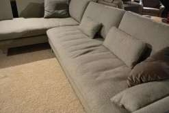 Rolf Benz Ecksofas|Ecksofa Mioko Stoff 24.351 Steingrau Grau Füße Stahl Pulverbeschichtet Grau Inklusive Kissen