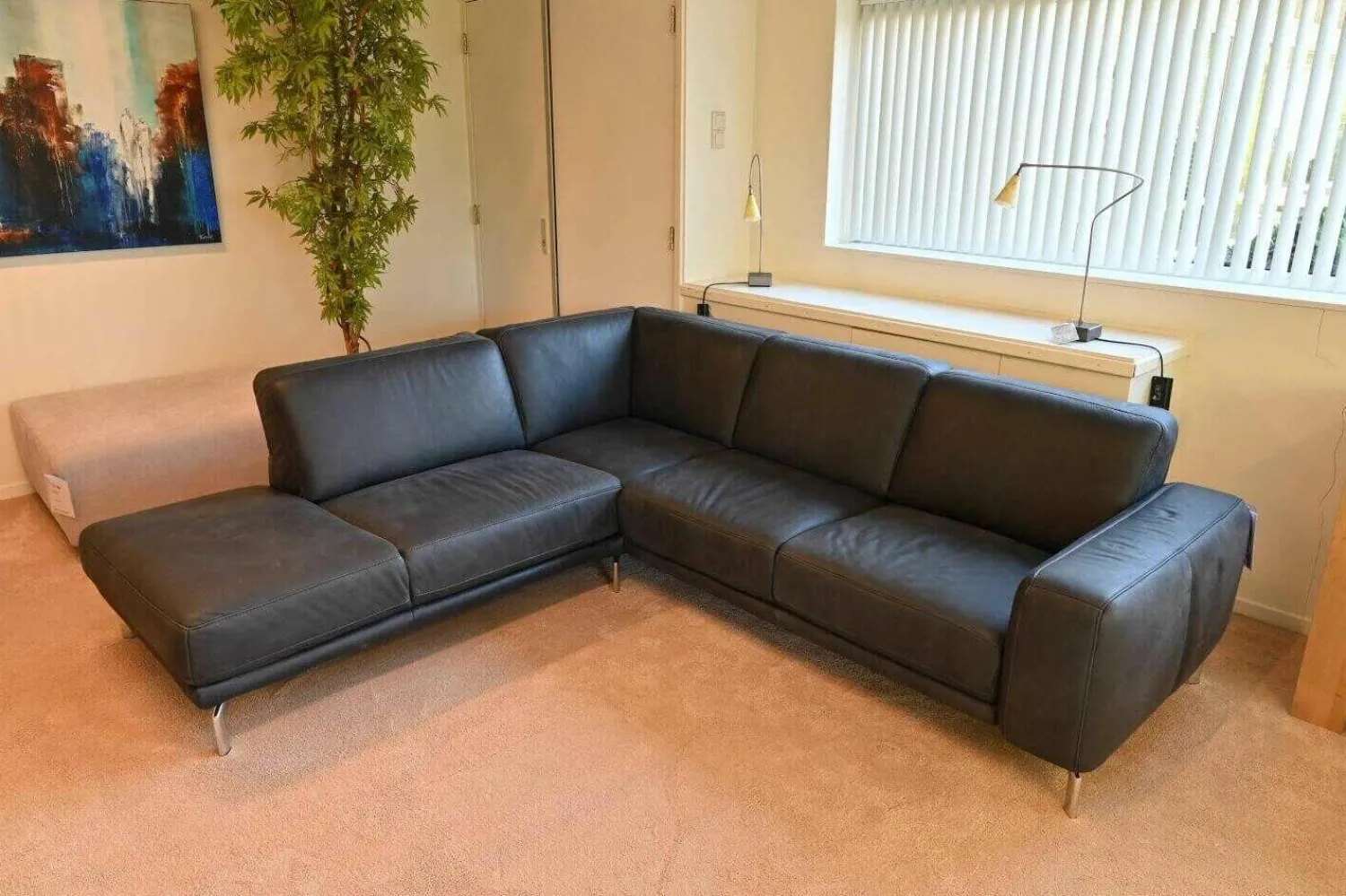 Polipol Ecksofas|Ecksofa Mirabella Leder Aurelia Nightblue Blauz