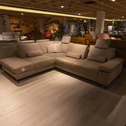 Modulmaster Ecksofas|Ecksofa MM MP1179 Stoff Longlife Easy Desert Grau Füße Metall Schwarz Mit Kissen