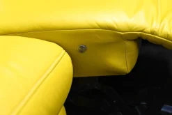 Steinpol Ecksofas|Ecksofa Mobi Leder Dolcia Lemon mit Elektrischer Relaxfunktion und Kopfteilverstellung Manuell