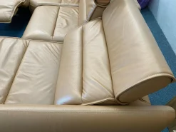 Stressless Ecksofas|Ecksofa Modell Emily iLeder Cori Farbe Caramel Metall Armlehne Chrom mit Power Funktionen