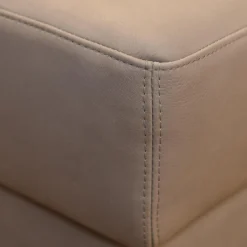 Brühl Ecksofas|Ecksofa Moule Medium Bezug Leder Taron 5668 0095 Grau Kufen Schwarz Pulverbeschichtet Mit Verstellbarer Rückenlehne