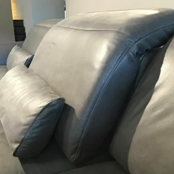 Musterring Ecksofas|Ecksofa MR 1350 Leder Bovino Anthrazit Füße Aluminium Schwarz Mit Kopfpolster- Und Sitztiefenverstellung