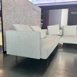 Walter Knoll Ecksofas|Ecksofa Muud Stoff Canto Pearl Beige Kufen Metall Matt Schwarz Pulverbeschichtet Mit Stoppgleitern