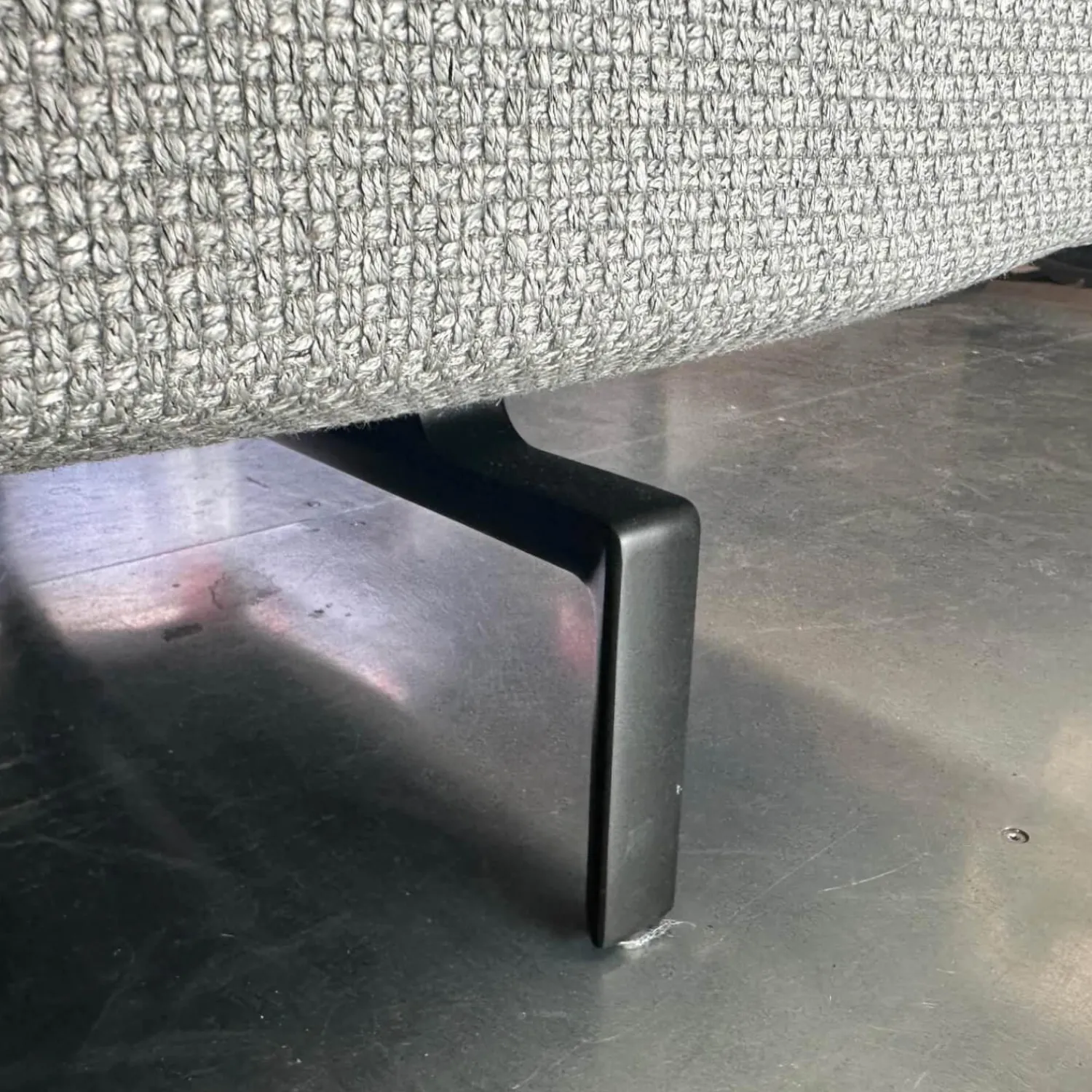 Walter Knoll Ecksofas|Ecksofa Muud Stoff Carré 7823 Moonlight Creme Kufen Metall Matt Schwarz Pulverbeschichtet Mit Filzgleitern