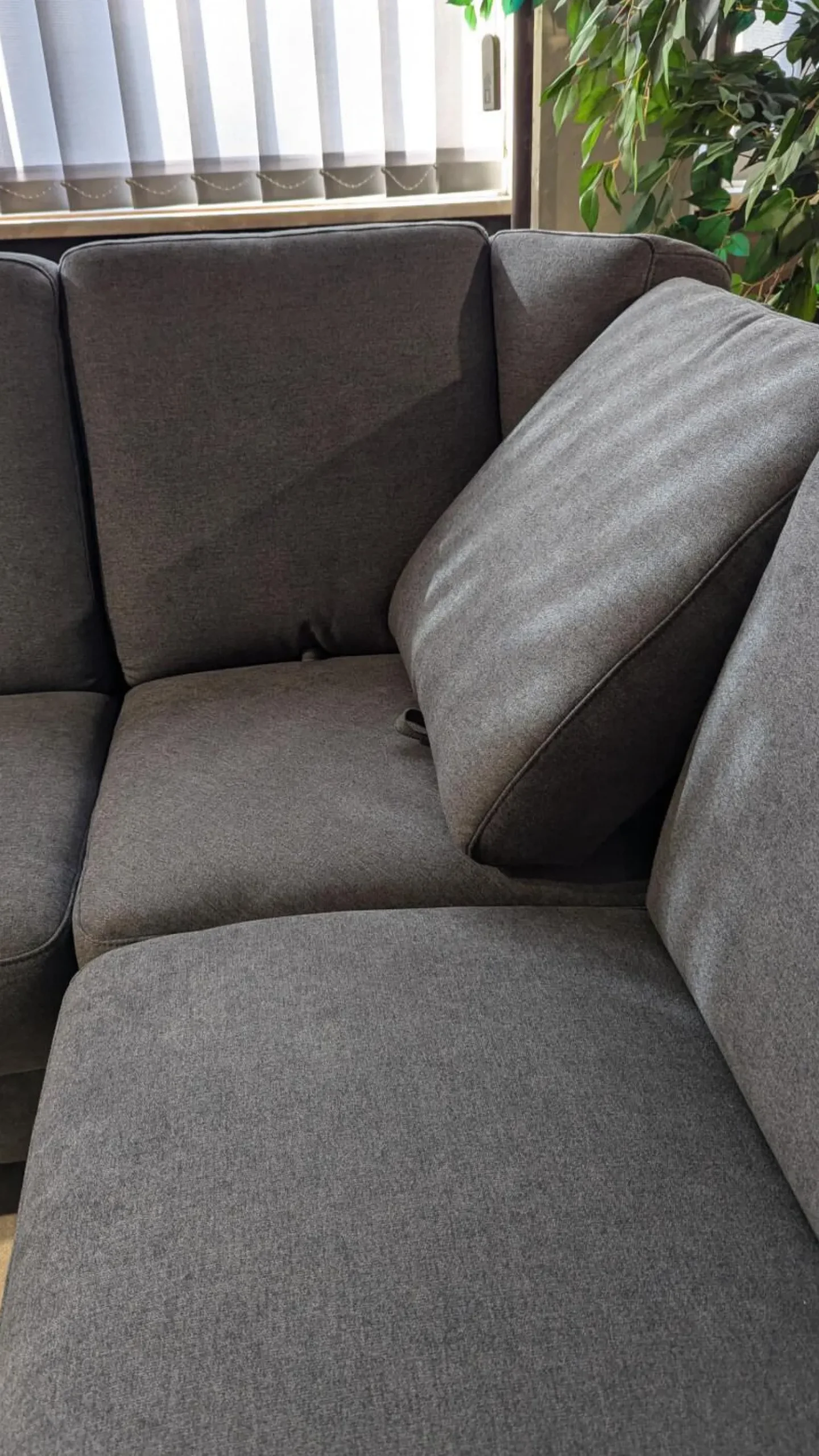 Arco Ecksofas|Ecksofa Nassau Stoff Denise Grau 5697.026 Füße Chrom