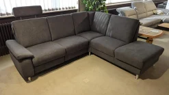 Arco Ecksofas|Ecksofa Nassau Stoff Denise Grau 5697.026 Füße Chrom