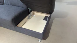 Arco Ecksofas|Ecksofa Nassau Stoff Denise Grau 5697.026 Füße Chrom