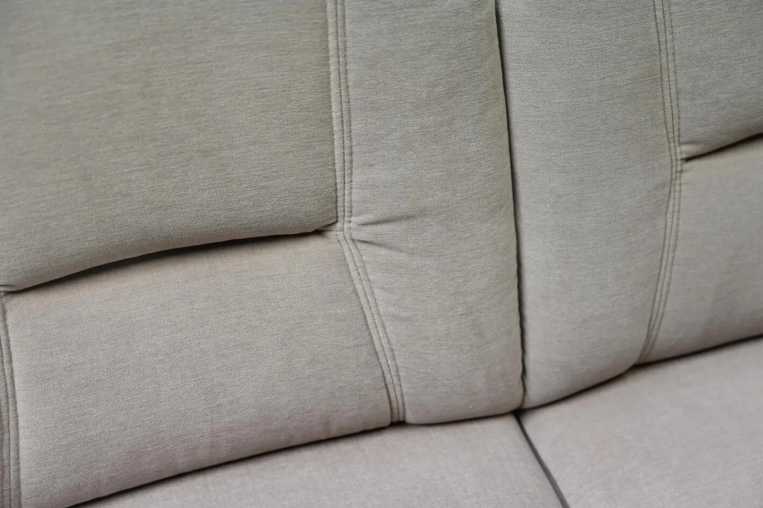 Polipol Ecksofas|Ecksofa Nebraskar Stoff Enoa Fashion Sand 18 Grau mit Manueller Relaxecke