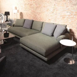 B&B Italia Ecksofas|Ecksofa Noonu Stoff Sara Olivgrün 2625435 Grün Gestell Hartzinn Lackiert Mit Kissen