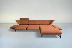 himolla Ecksofas|Ecksofa Nova 1378 Stoff Pura Grappa Rot Braun Rahmenkufe Anthrazit Pulverbeschichtet Inklusive Elektrische Verstellung