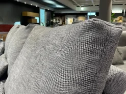 Rolf Benz Ecksofas|Ecksofa Nuvola Stoff 17 100 Dunkel Schwarz Weiß Gemustert Aluminiumgußfuß Lackiert RAL9017 Verkehrsschwarz Schwarz