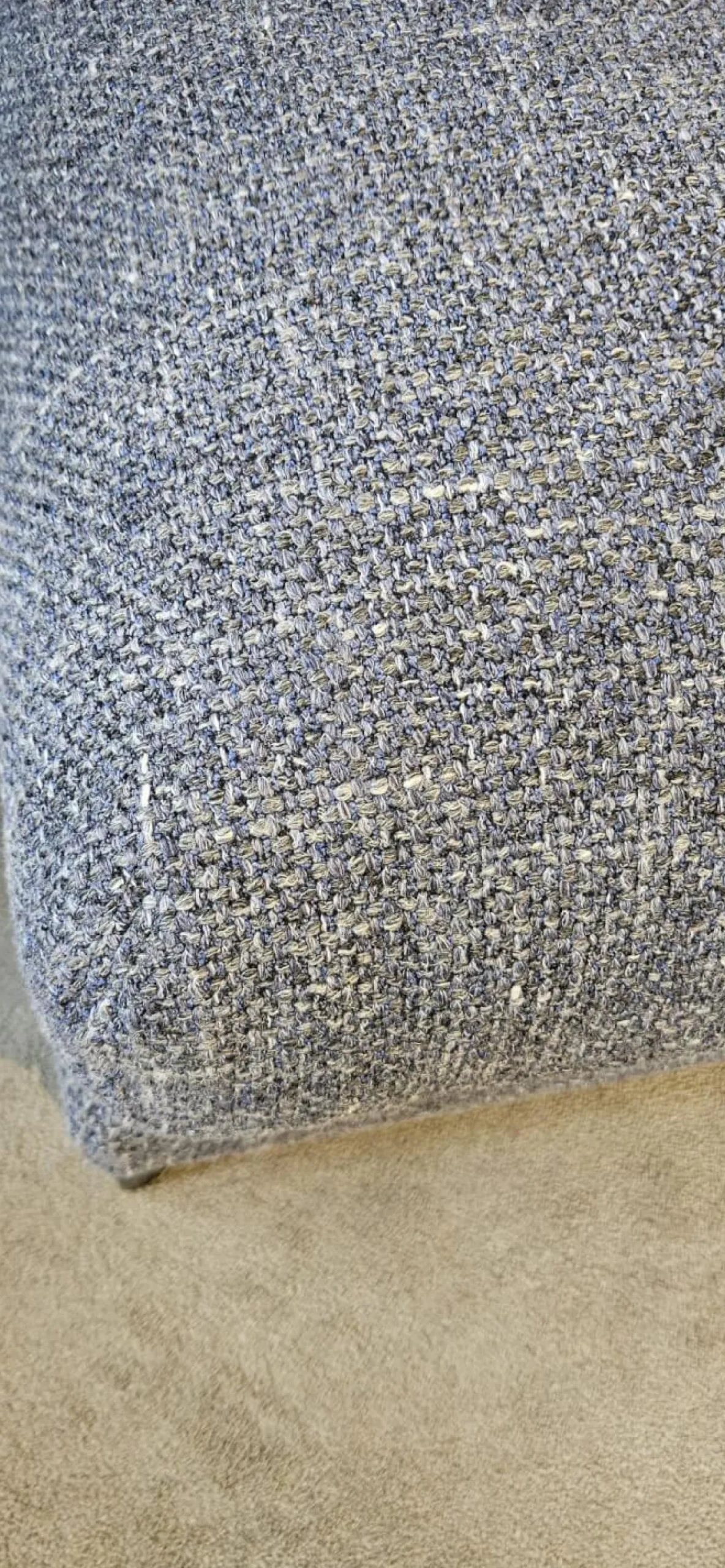 Rolf Benz Ecksofas|Ecksofa Nuvola Stoff 26.380 Schwarzblau Grau Blau Füße Stahl Schwarz Pulverbeschichtet Inklusive Hocker