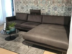 Koinor Ecksofas|Ecksofa Omega Leder C Revolution Dust Braun Winkelfuß Metall Bronze Lackiert Schwarz Inklusive Kopfstütze Und Kissen