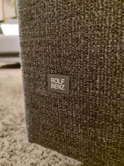 Rolf Benz Ecksofas|Ecksofa Onda Stoff 17.300 Dunkel Schwarz Grau Fuß Massivholz Eiche Schwarz Lackiert Inklusive 9 Bliesen Kissen Und 4 Polsterkissen Ohne Couchtisch