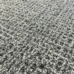 Casamobile Living Ecksofas|Ecksofa Padua aus Stoff Storm 2 Light Grey Grau Füße Schwarz Inklusive Beistelltisch