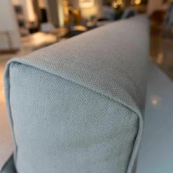 Papadatos Ecksofas|Ecksofa Paolino Stoff Grau PG E Daunenfüllung Husse Abnehmbar