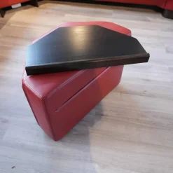 Stressless Ecksofas|Ecksofa Paradies Leder Paloma Cherry Rot Fuß Buche Wenge Schwarz Mit Kissen Und Couchtisch