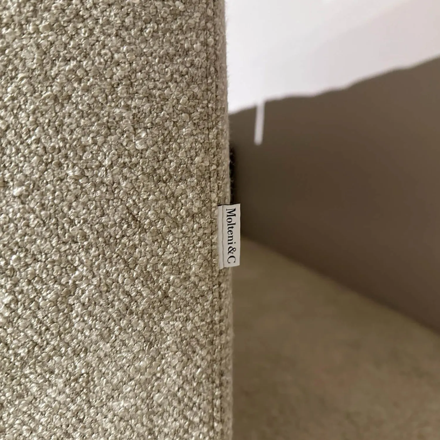 Molteni & C Ecksofas|Ecksofa Paul Stoff KH520 Kiwi Grau Grün Gestell Zinnfarbig