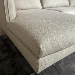 Molteni & C Ecksofas|Ecksofa Paul Stoff KH520 Kiwi Grau Grün Gestell Zinnfarbig