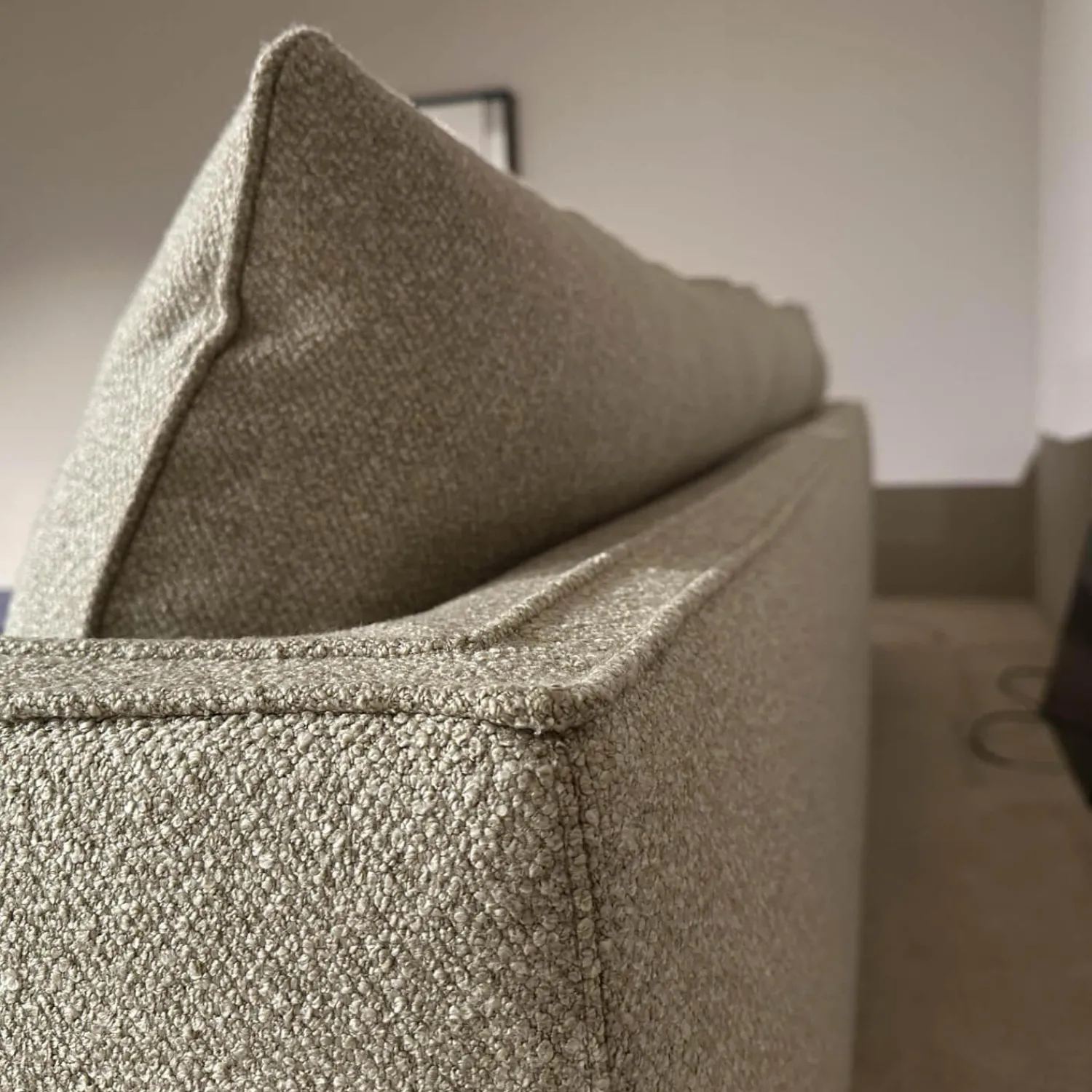 Molteni & C Ecksofas|Ecksofa Paul Stoff KH520 Kiwi Grau Grün Gestell Zinnfarbig