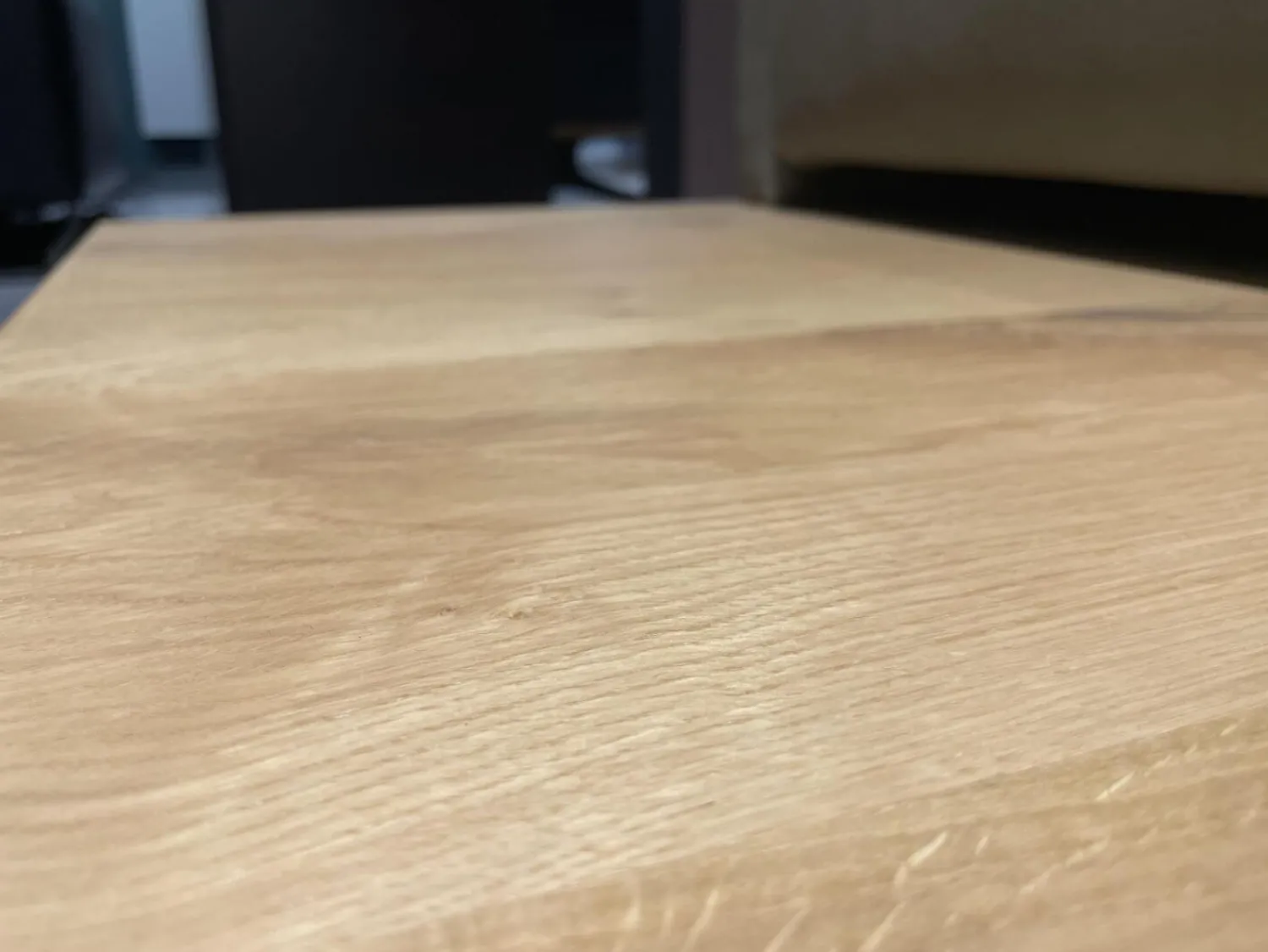 Koinor Ecksofas|Ecksofa Phoenix Leder B Toro Cactus Grün Plateau Wildeiche Furniert Gestell Aluminium Schwertkufe