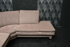 Arco Ecksofas|Ecksofa Picco Stoff Amane AC Malve Beige Braun mit Armlehnenverstellung