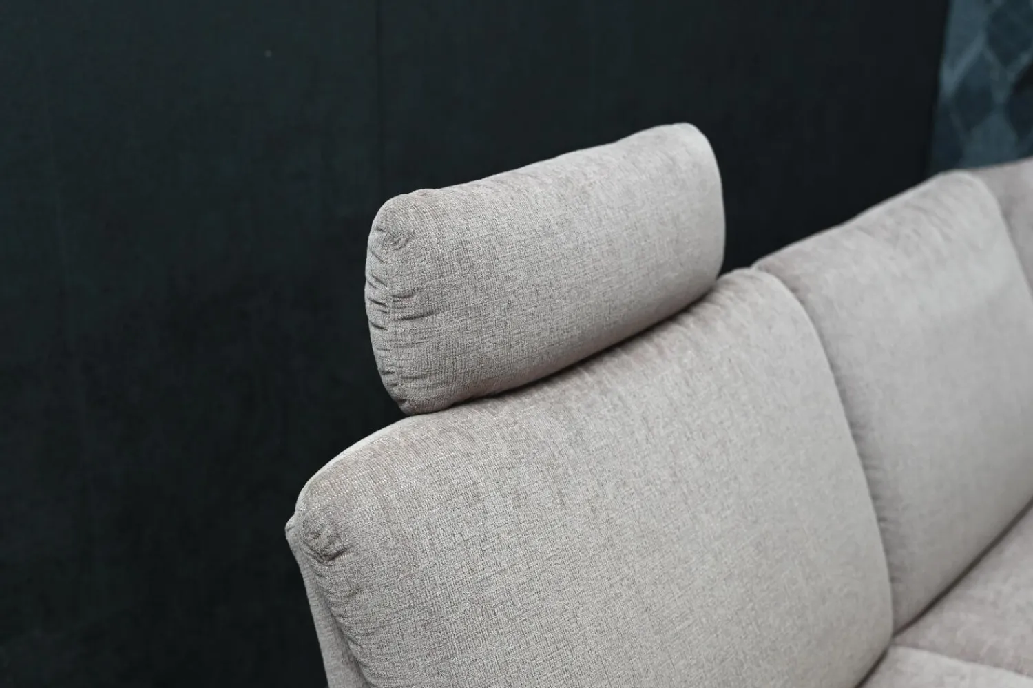 Arco Ecksofas|Ecksofa Picco Stoff Amane AC Malve Beige Braun mit Armlehnenverstellung