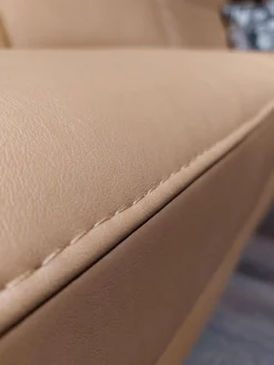 Global Ecksofas|Ecksofa Rafaela Leder Vivre Honig Braun Füße Metall Pulverbeschichtet Schwarz Inklusive Motorischen Sitzvorzug Und Relaxfunktion