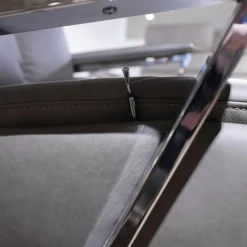 Steinpol Polstergruppen|Ecksofa Relaxa 5 5 Leder Evita Smoke Grau Fuß Alusäulen Inklusive Drehsessel Komfort 3.0