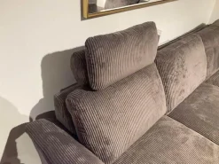 Natura Ecksofas|Ecksofa Rockport A Stoff Cord 83 Cacao Braun Füße Massivholz Geölt Inklusive Motorischem Sitzauszug