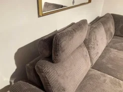 Natura Ecksofas|Ecksofa Rockport A Stoff Cord 83 Cacao Braun Füße Massivholz Geölt Inklusive Motorischem Sitzauszug