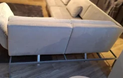 Brühl Ecksofas|Ecksofa Roro Soft Stoff 2813 0093 Hellgrau Füße Lackiert Mit Verstellfunktionen