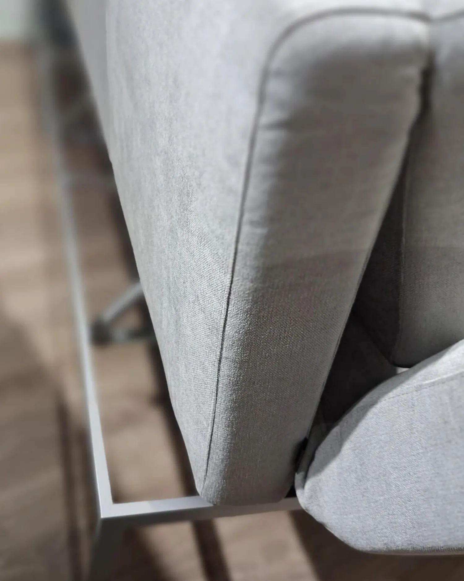 Brühl Ecksofas|Ecksofa Roro Soft Stoff 2813 0093 Hellgrau Füße Lackiert Mit Verstellfunktionen