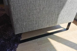 Cramer Polstermanufaktur Ecksofas|Ecksofa Sacco Stoff Carlucci Di Chivasso Beige Grau Meliert Kufen Metall Schwarz Lackiert
