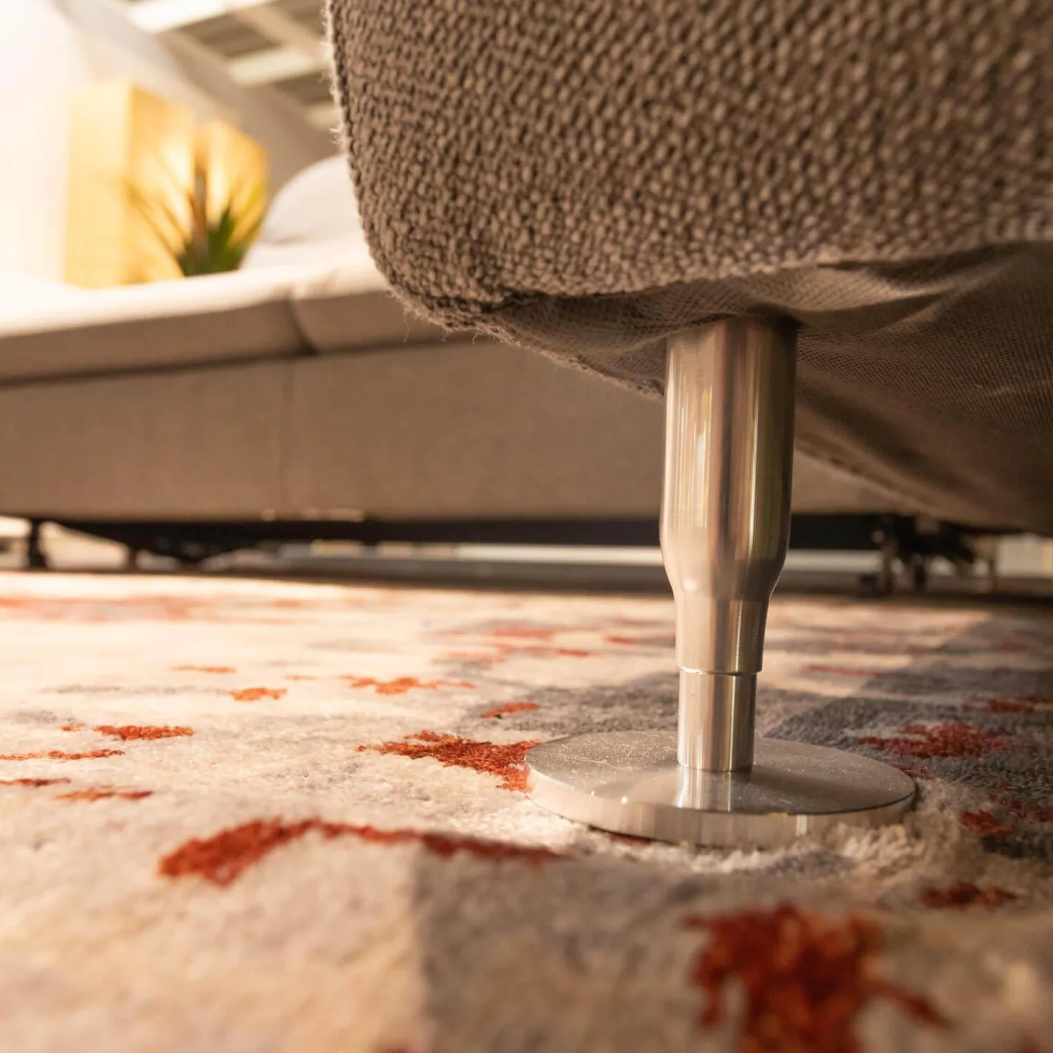 W. Schillig Ecksofas|Ecksofa Select Venus Plus Stoff Q2 Ocean W82 22 Grey Grau Fuß Metall Matt Gebürstet Mit Kissen