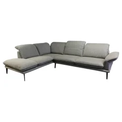 W. Schillig Ecksofas|Ecksofa Sherry Stoff W60 21 Silver Grau Fuß Metall FP6 M95 Anthrazit Mit Kopfstützenverstellung