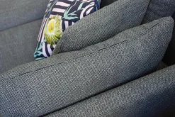 Vitra Ecksofas|Ecksofa Sofa Stoff Corsaro Graphit Melange Grau mit 6 Kissen