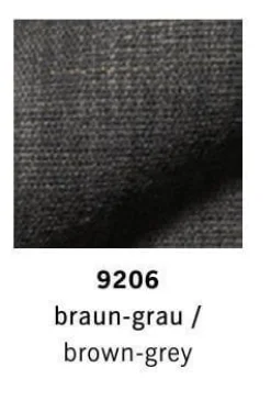 COR Ecksofas|Ecksofa Sofagruppe Mell Lounge Stoff 9206 Braungrau Füße Schwarz mit Hocker