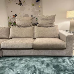 Bielefelder Werkstätten Wohnlandschaften|Ecksofa Sofalandschaft Inspiration Stoff Fame Beigebraun Sockelrahmen Holz