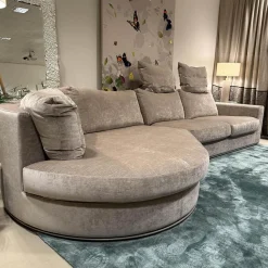 Bielefelder Werkstätten Wohnlandschaften|Ecksofa Sofalandschaft Inspiration Stoff Fame Beigebraun Sockelrahmen Holz