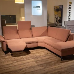 himolla Ecksofas|Ecksofa Spektra 1178 Bezug 24 Q2 Fashio Terra Rosa Braun Metallfüße Anthrazit