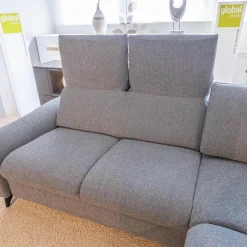 himolla Ecksofas|Ecksofa Spektra 1178 Bezug Stoff 24 Q2 Melang Mare Grau Metallfuß Anthrazit Pulverbeschichtet